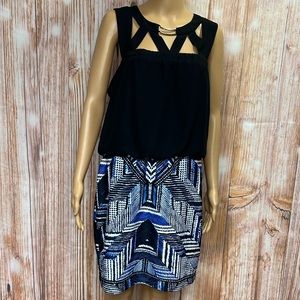 Bisou Bisou Cutout Neckline Blouson‎ Dress